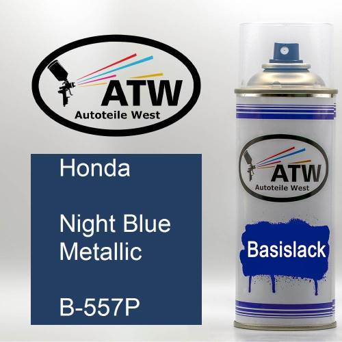 Honda, Night Blue Metallic, B-557P: 400ml Sprühdose, von ATW Autoteile West.